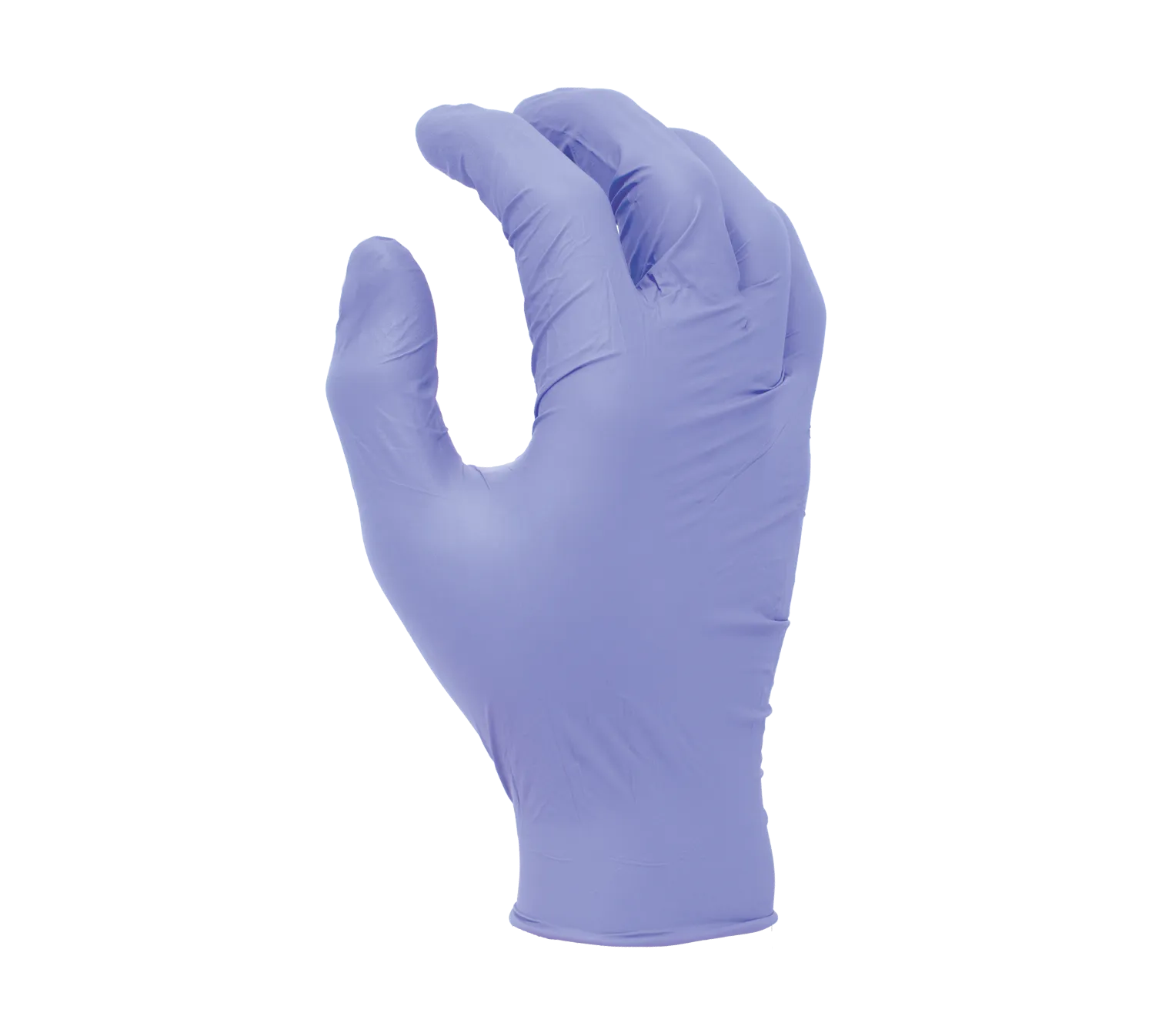 3.5 mil Ruby Blue Nitrile Disposable Gloves, 9 1/2" length, Powder-free, textured finish, industrial grade