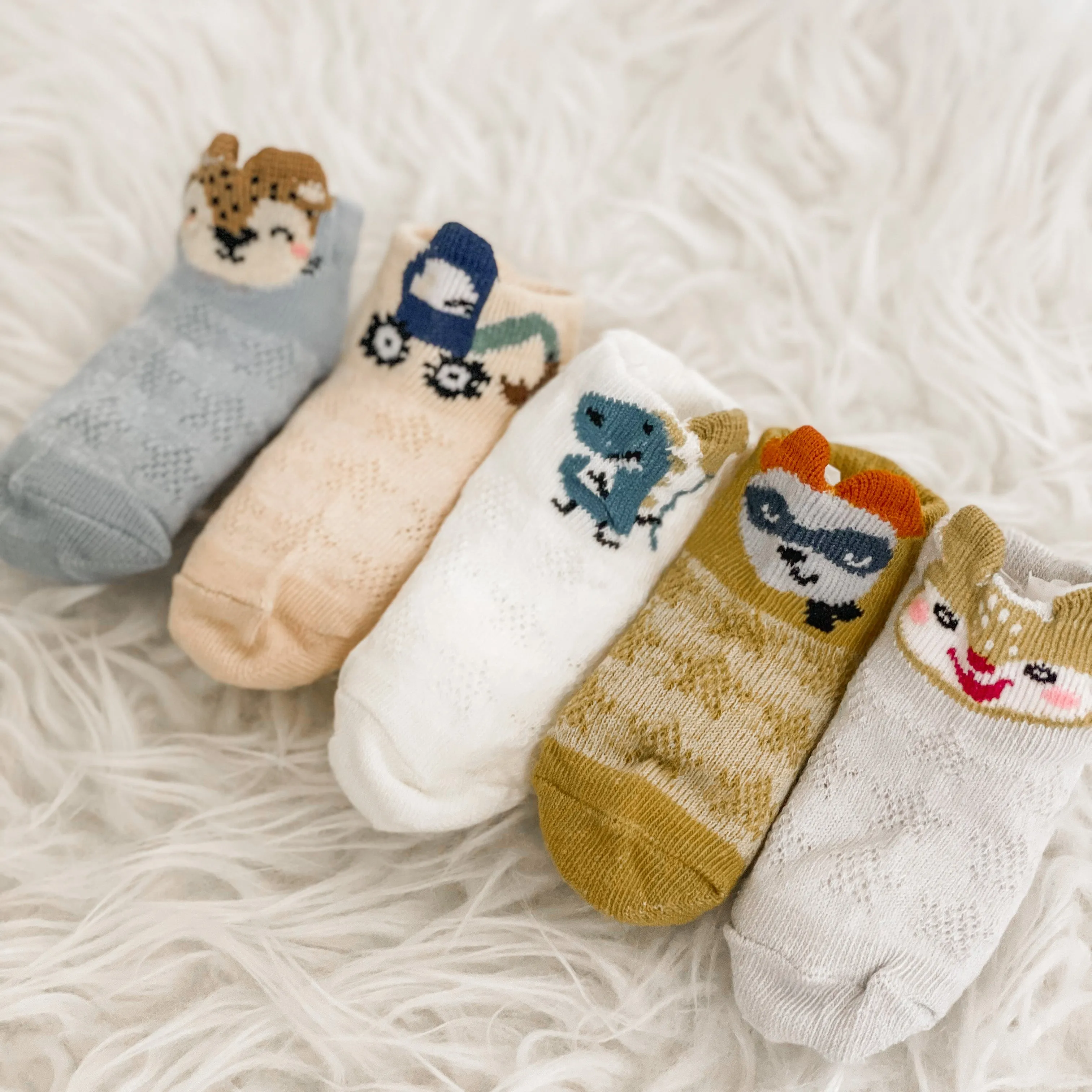 5-Pack Socks Pastel Soft Neutral