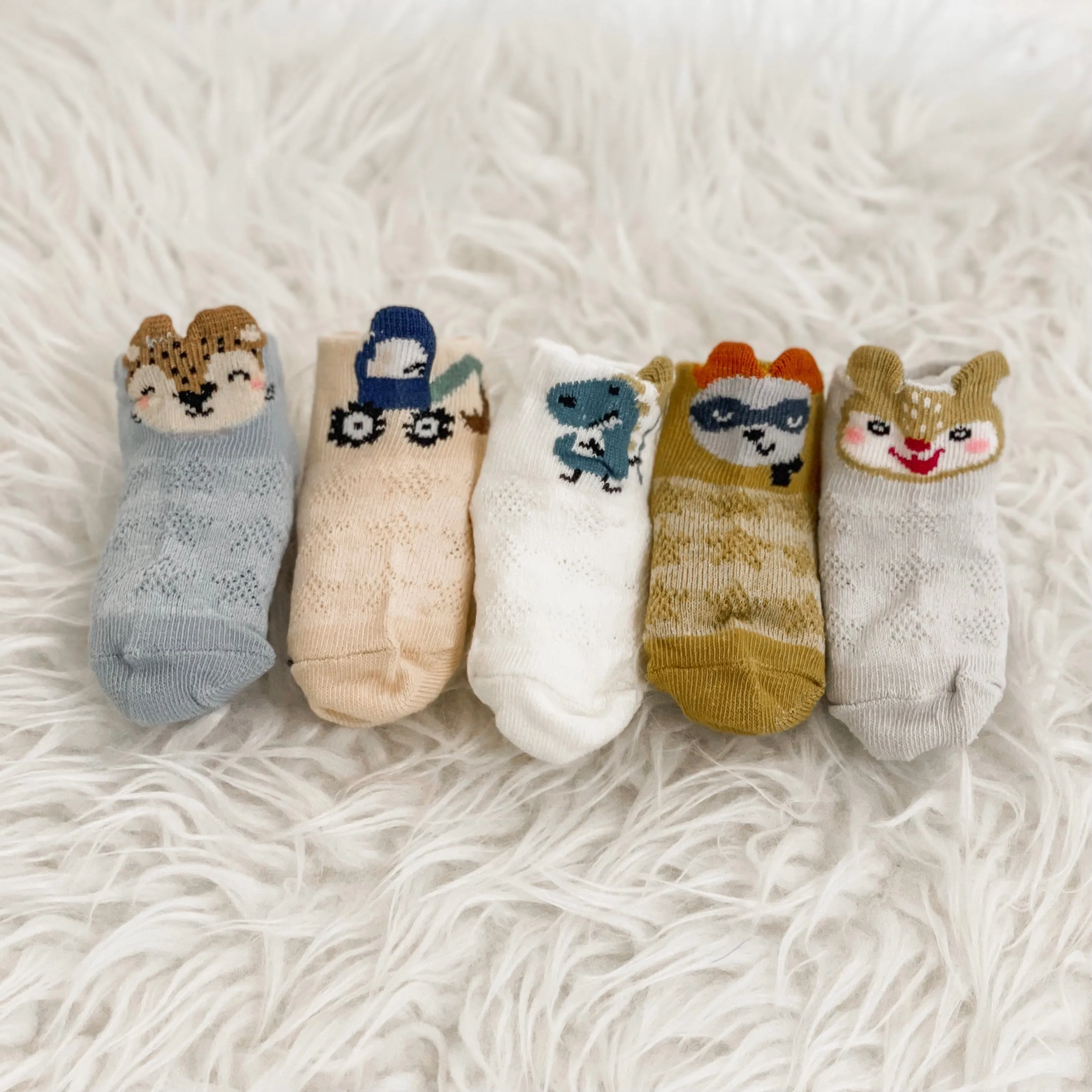 5-Pack Socks Pastel Soft Neutral