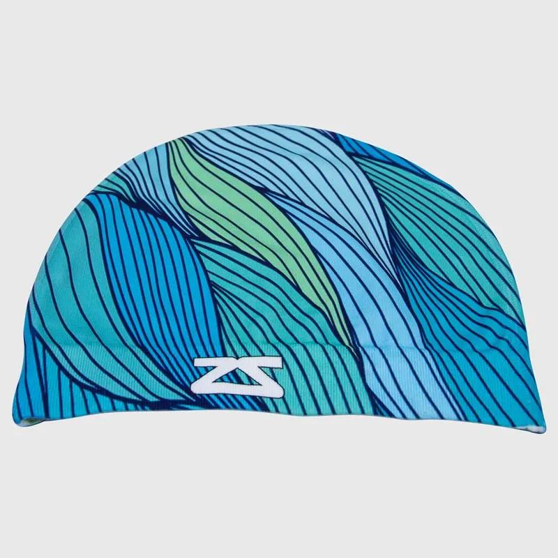 Abstract Waves Skull Cap Beanie