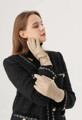 Adeline Beige Gloves