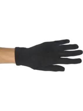 Adult Black Polyester Costume Gloves