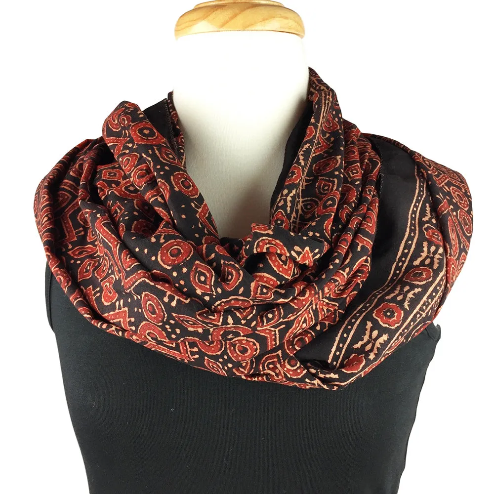 Ajrakh Block Print Cotton Scarf