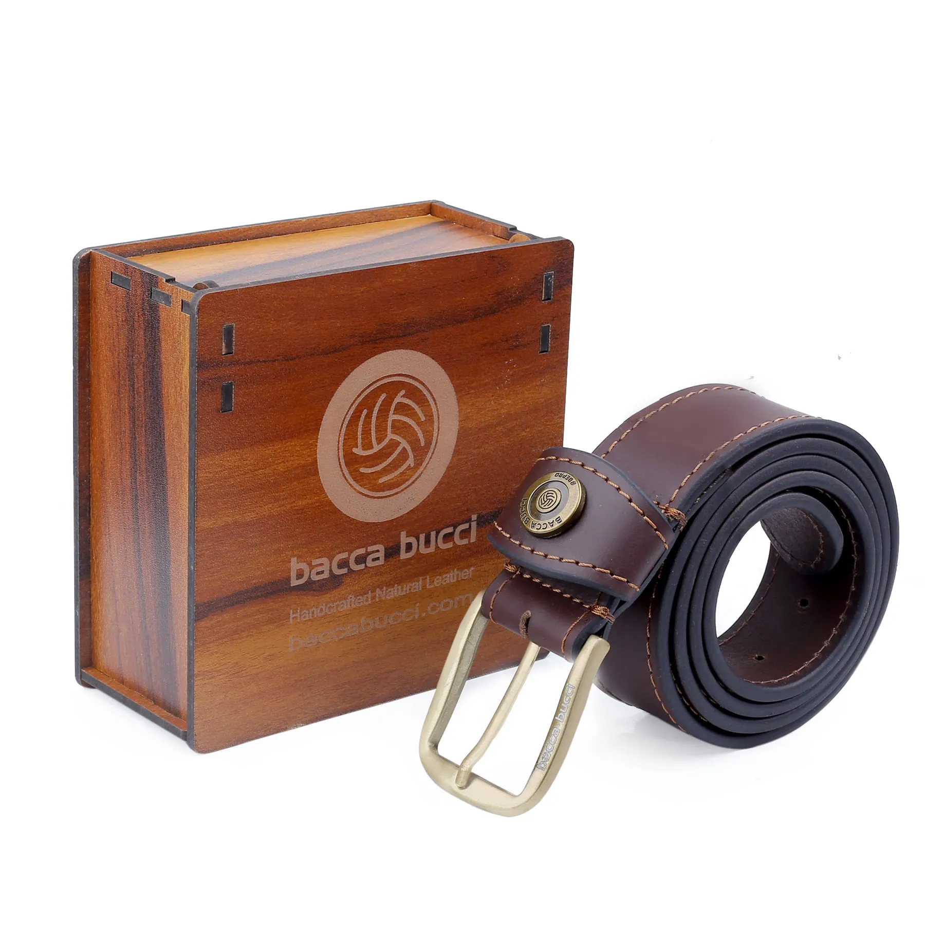 Bacca Bucci Thick and Rugged Genuine Leather Casual jeans Belt for Men