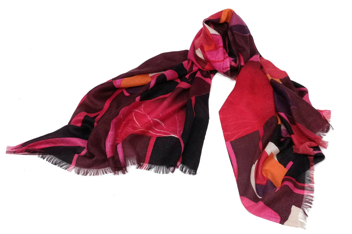 Blooming Lotus Silk Cashmere Scarf