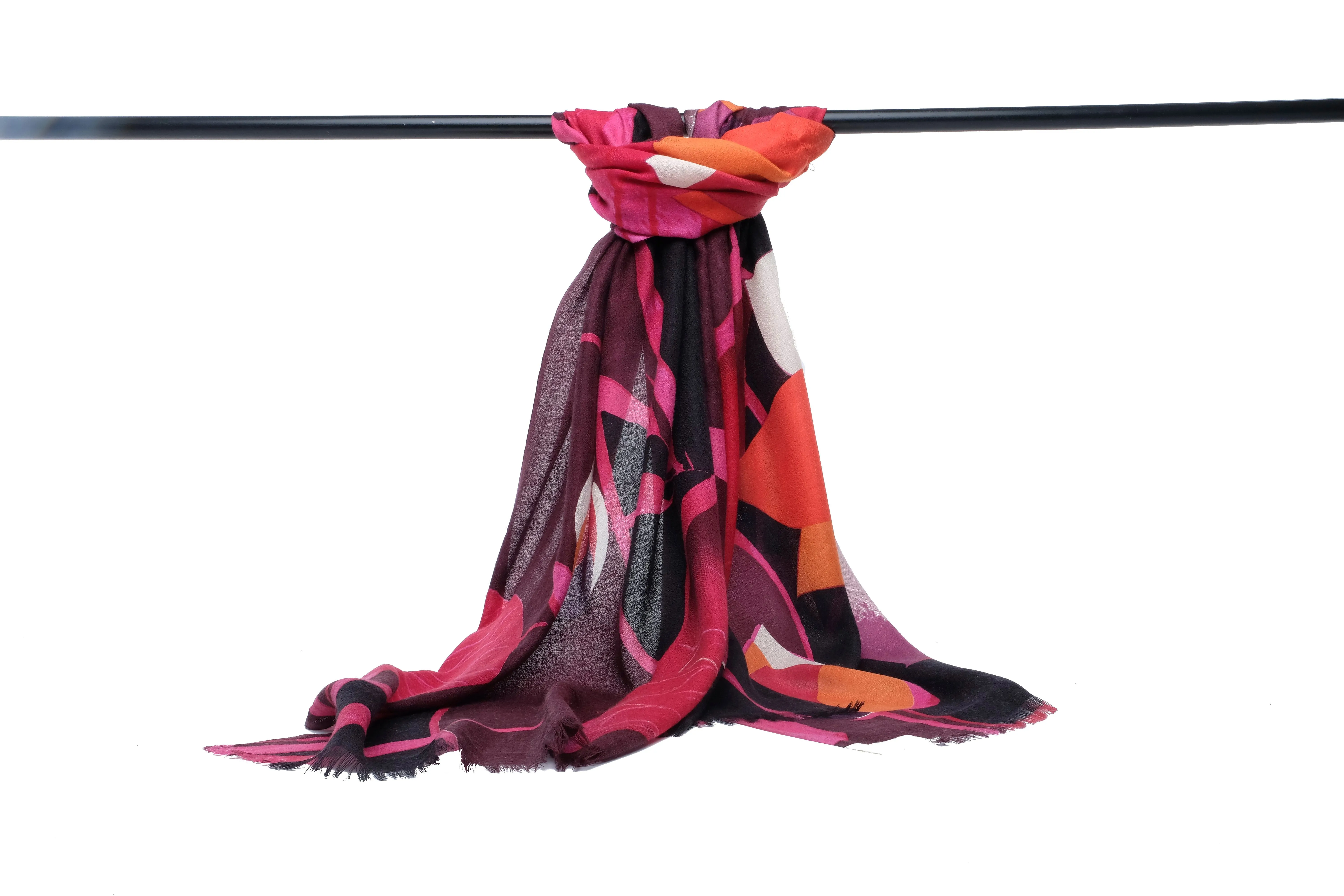 Blooming Lotus Silk Cashmere Scarf