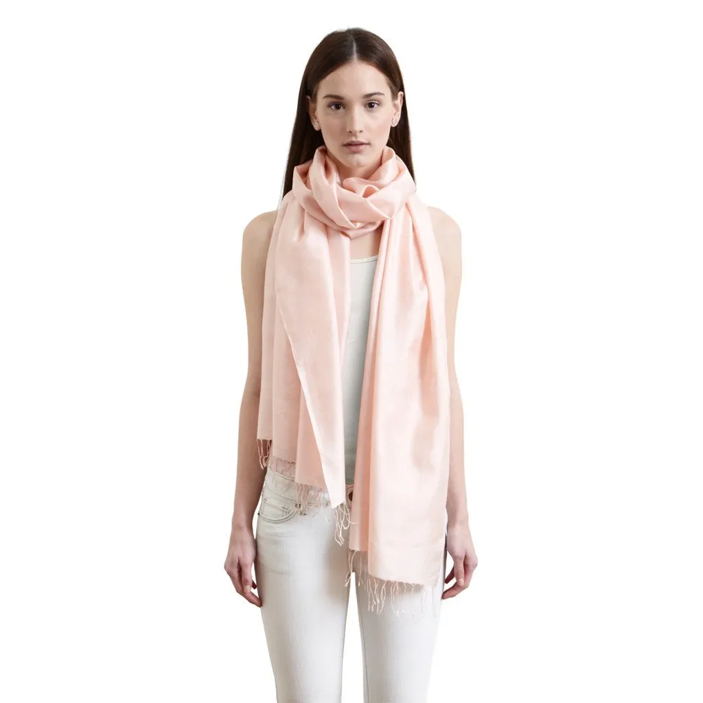 Blush Silk Scarf - Afghanistan