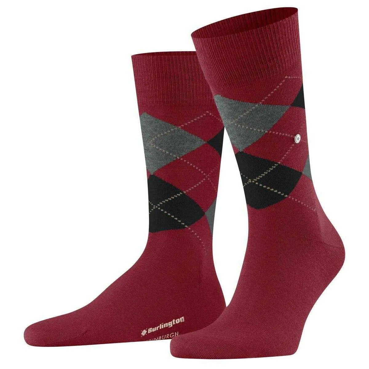 Burlington Edinburgh Socks - Cranberry Red