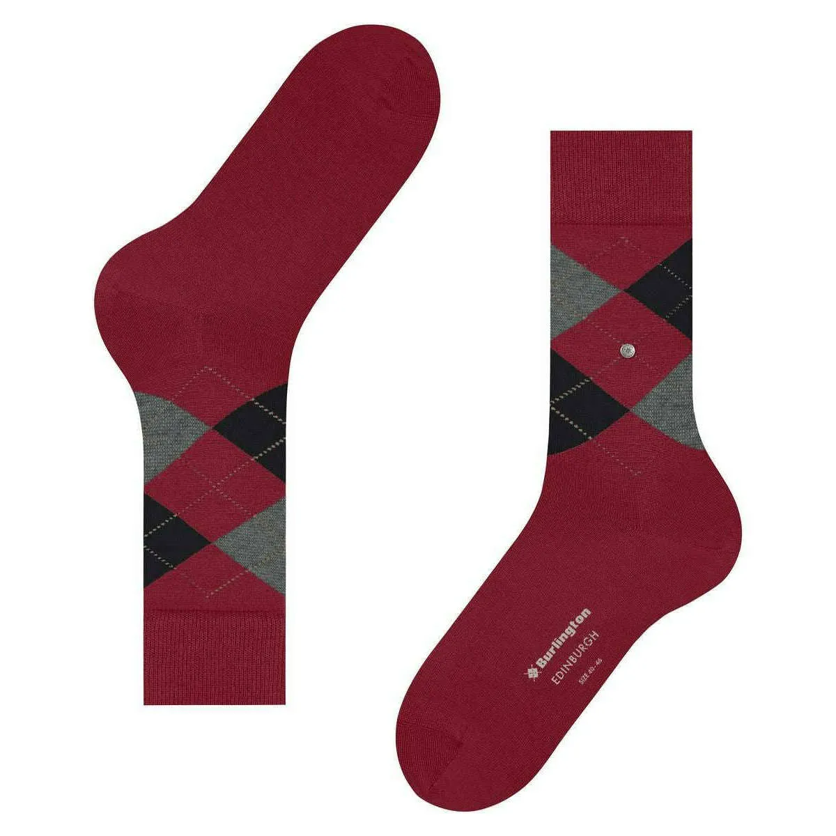 Burlington Edinburgh Socks - Cranberry Red