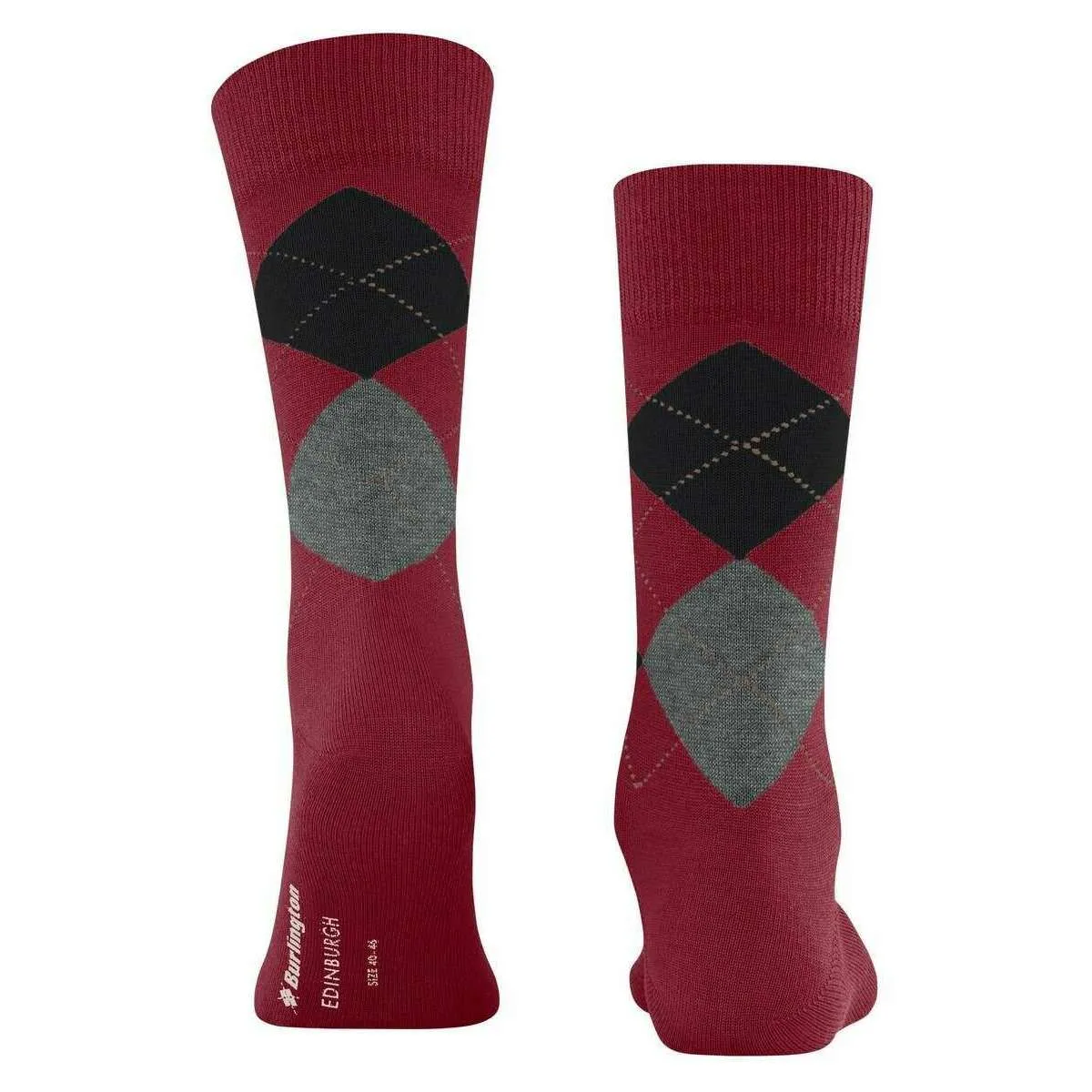 Burlington Edinburgh Socks - Cranberry Red