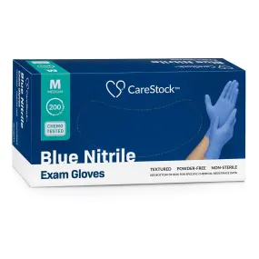 CareStock™ Nitrile Exam Glove, Medium, Blue