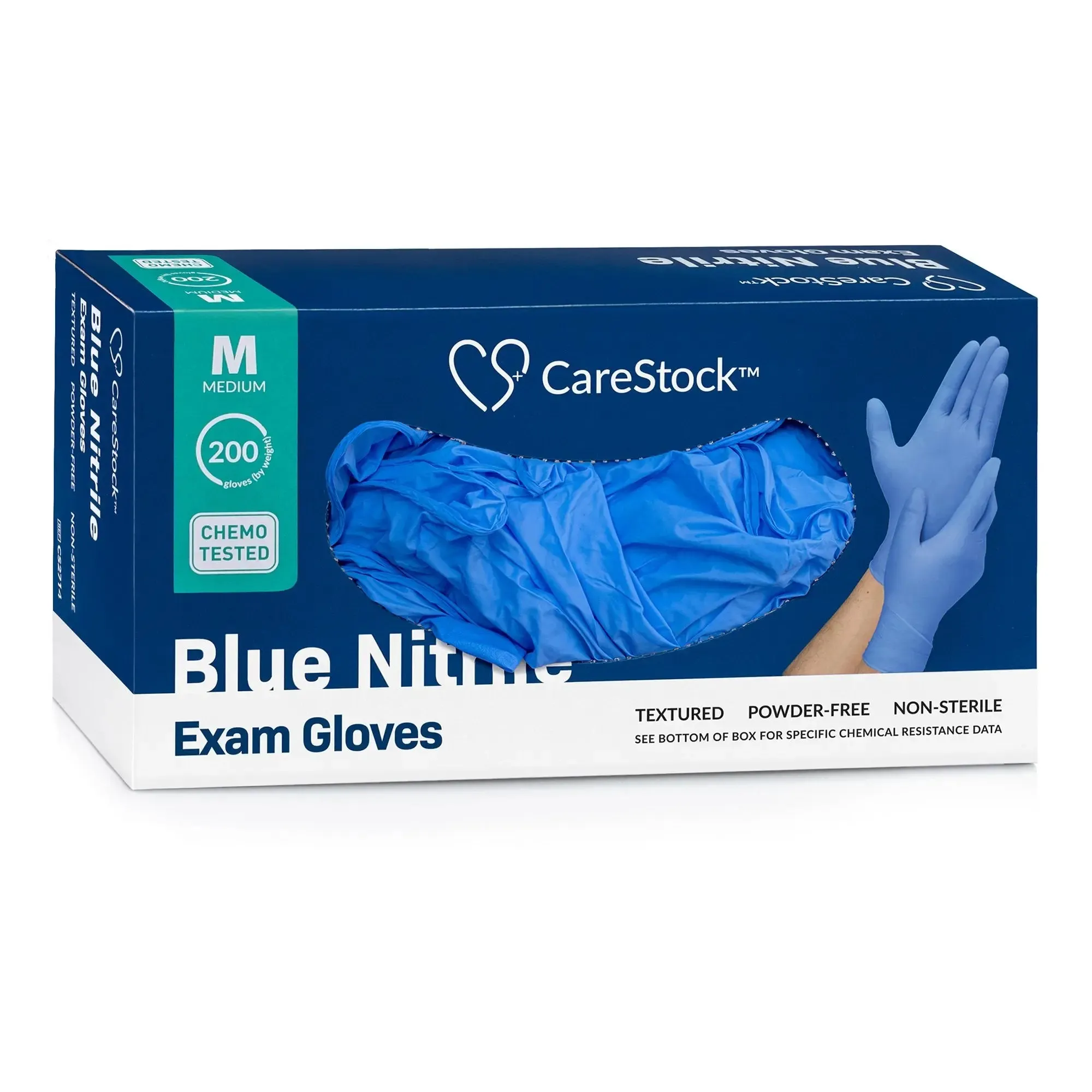 CareStock™ Nitrile Exam Glove, Medium, Blue