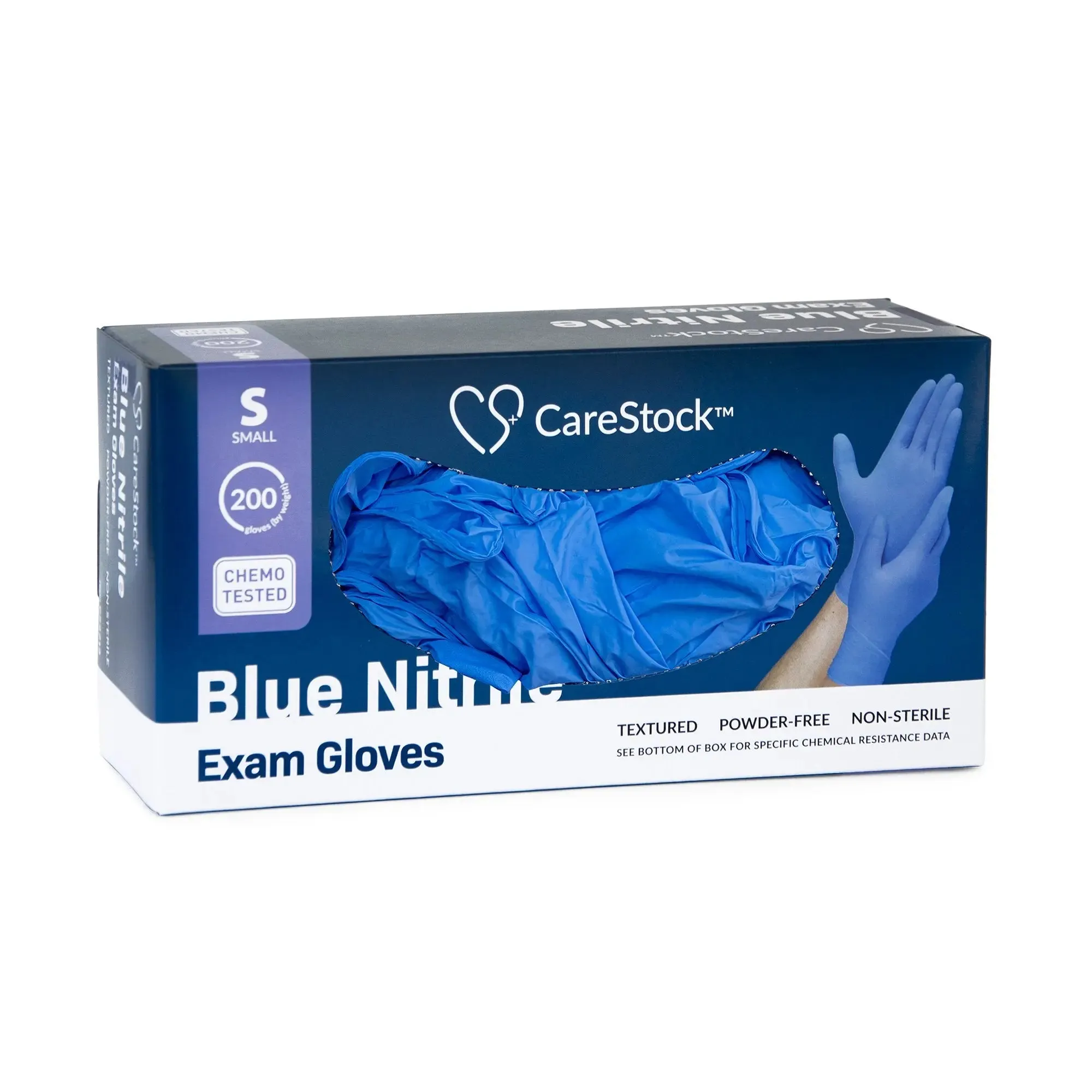 CareStock™ Nitrile Exam Glove, Small, Blue