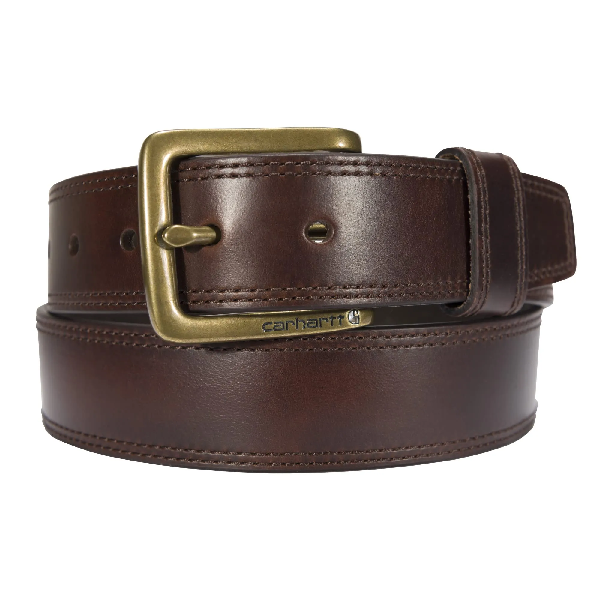 Carhartt A0005503 Men's Rugged Leather Engraved Buckle Belt