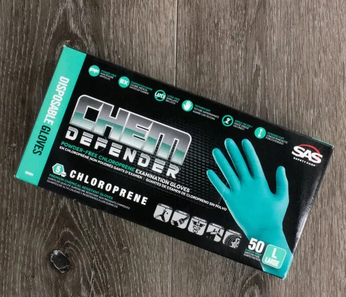 Chem Defender, Chloroprene Disposable Gloves C66591