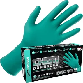 Chem Defender, Chloroprene Disposable Gloves C66591