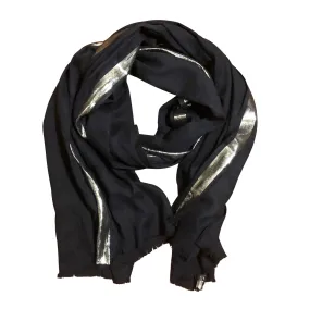 Chloe & Lex - Ash Cotton Lurex Scarf Black