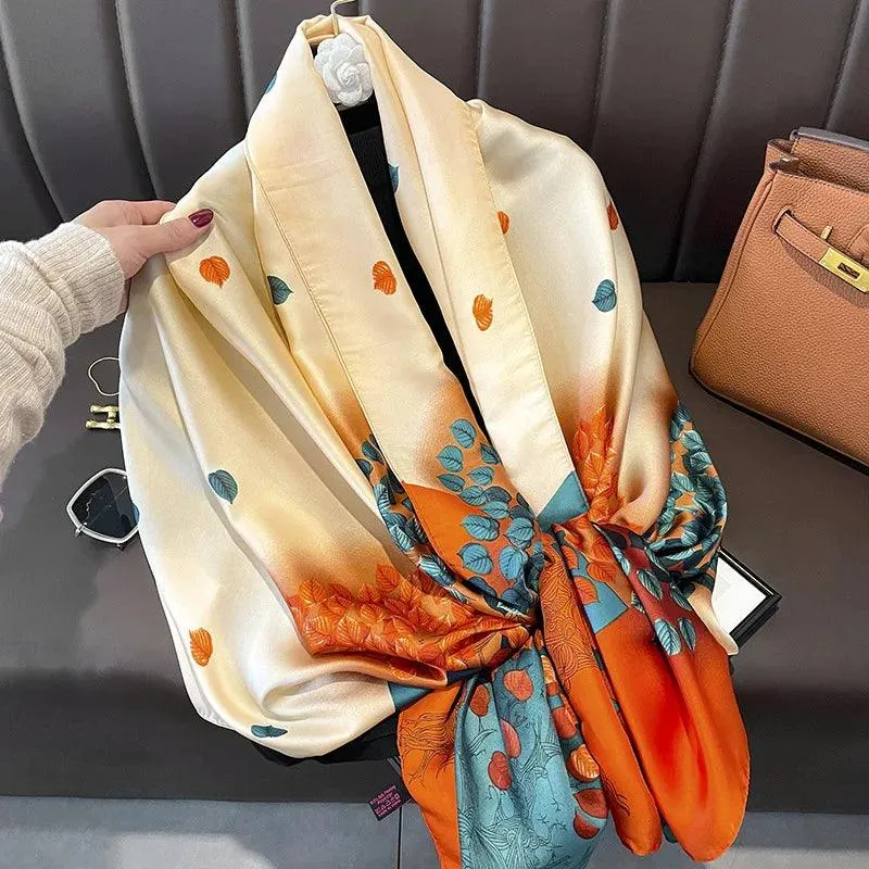 Coastal Charm: Elegant Multi-Hued Beach Scarf - Stylish UV Protection