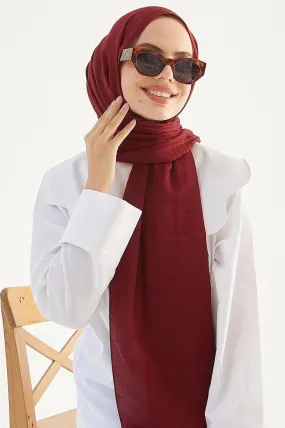 Cotton Hijab Scarf Shawl for Muslim Women -  Claret Red