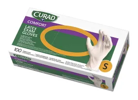 Curad Disposable Medical Latex Gloves, Powder Free Latex Gloves are Textured, 100 Count