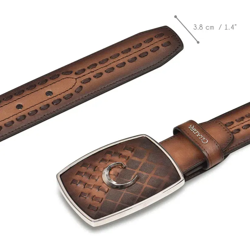 CV488RS - Cuadra maple fashion casual cowboy leather belt for men