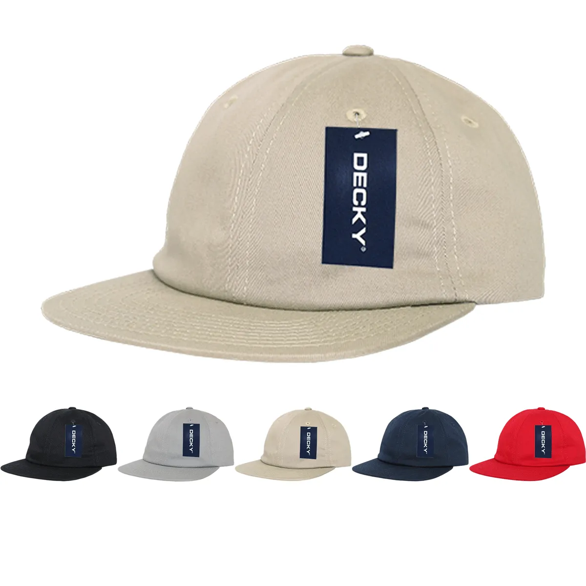 Decky 200 - Relaxed Flat Bill Cotton Cap