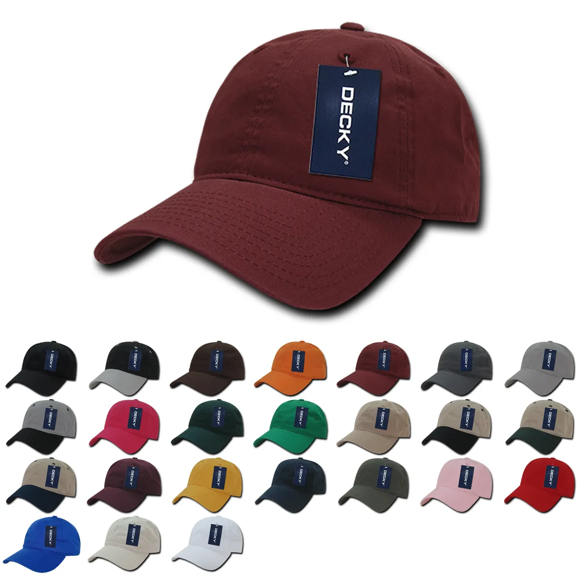 Decky 205 - Classic Low Profile, Relaxed Cotton Dad Hat - CASE Pricing