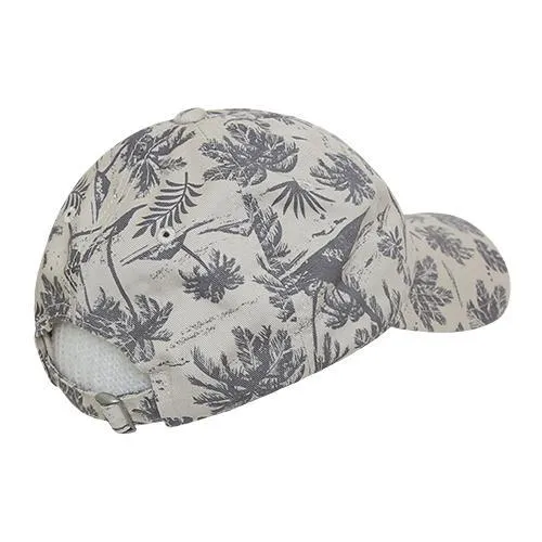 Decky 245 Tropical Polo Cap, Island Print Relaxed Dad Hat - CASE Pricing