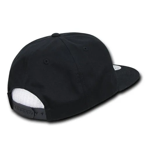 Decky 370 - Relaxed Snapback Hat, 6 Panel Cotton Flat Bill Cap - CASE Pricing