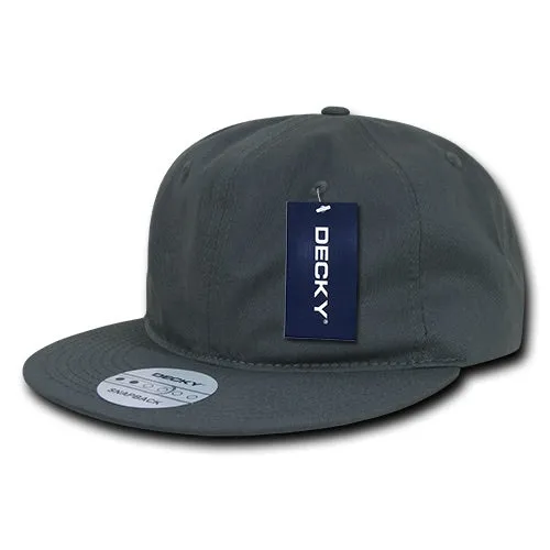 Decky 370 - Relaxed Snapback Hat, 6 Panel Cotton Flat Bill Cap - CASE Pricing