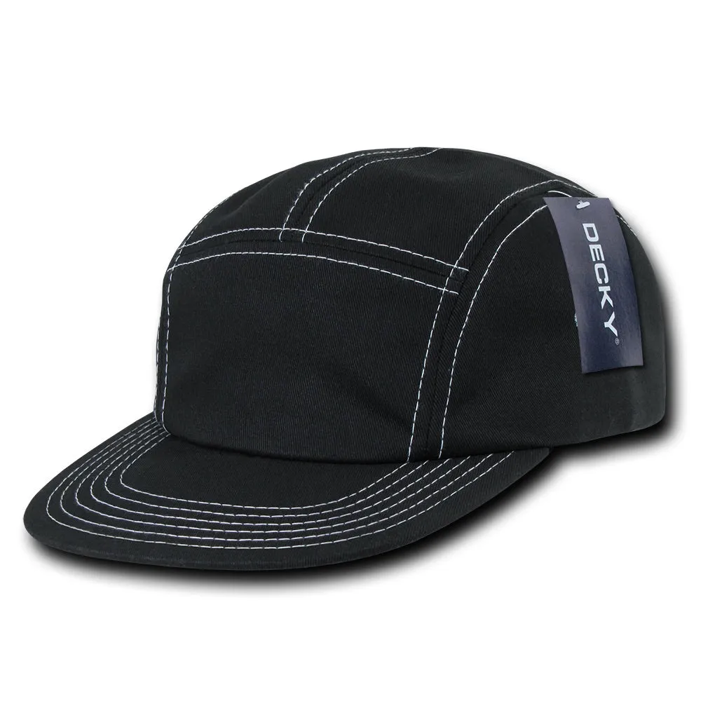 Decky 997 5-Panel Contrast Stitch Racer Racing Jockey Hat Camper Cap