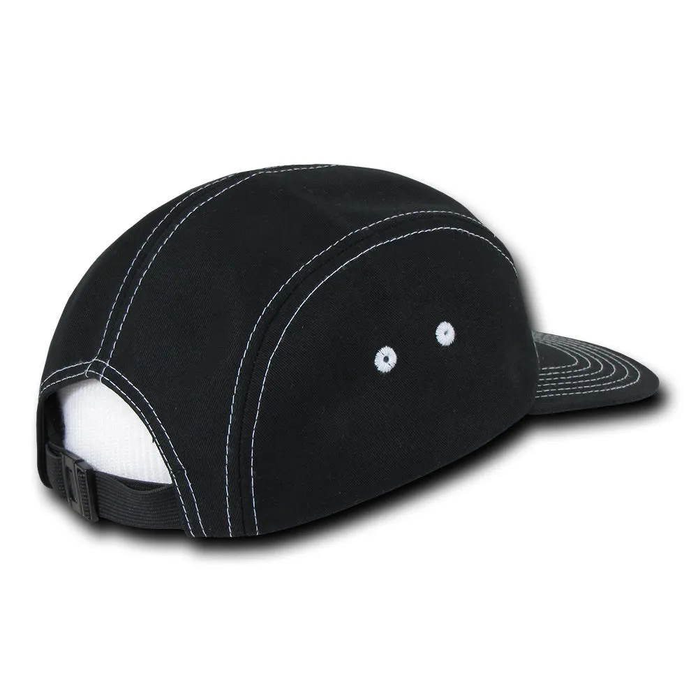 Decky 997 5-Panel Contrast Stitch Racer Racing Jockey Hat Camper Cap