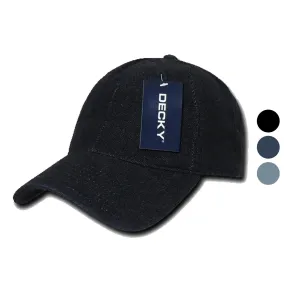 Decky Relaxed Heavy Duty Denim Low Crown Caps Hats