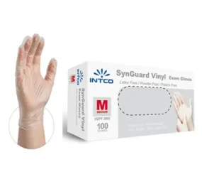 Disposable Gloves - SynGuard Vinyl Examination Gloves INTCO 3 Mil INVGPF