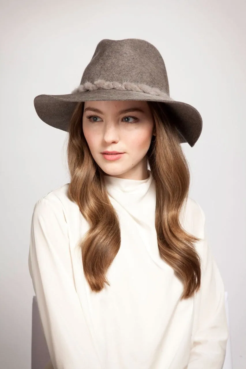 Georgina Relaxed Fedora - Heather Gray