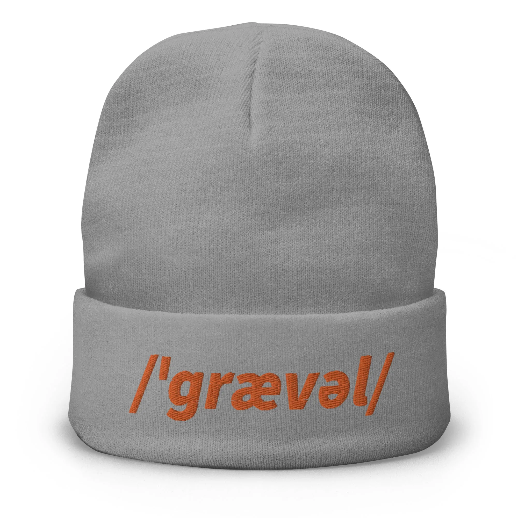 Gravel Cyclist Embroidered Beanie, Phonetic Spelling, Adult