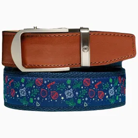 Hampton Ornament Golf Ribbon Ratchet Belt 1.38" [35mm]