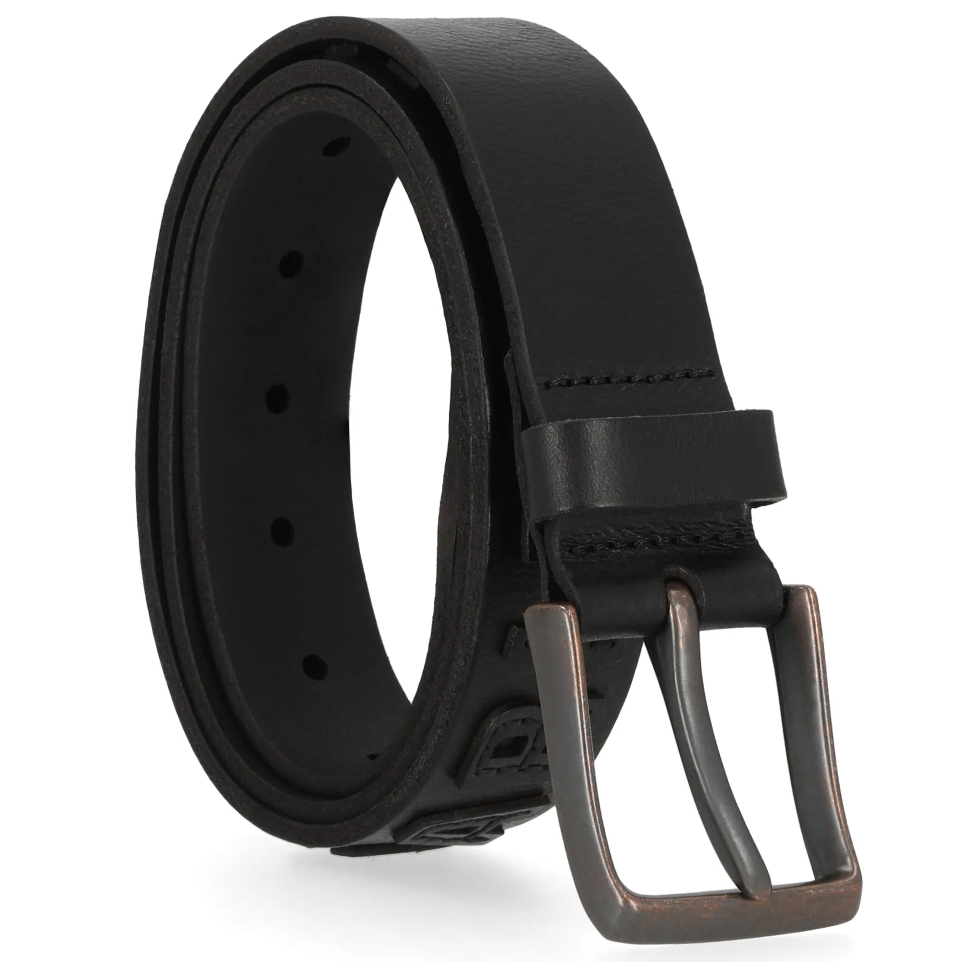 Harley-Davidson Men's H-D Raised Cutout Logo Leather Belt, Black