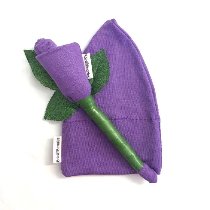 HeadWrappers Purple Plain Charity Chemo Hat