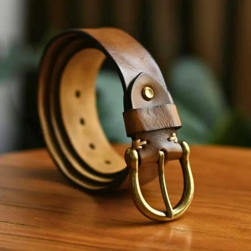 Heritage Horseshoe Leather Belt