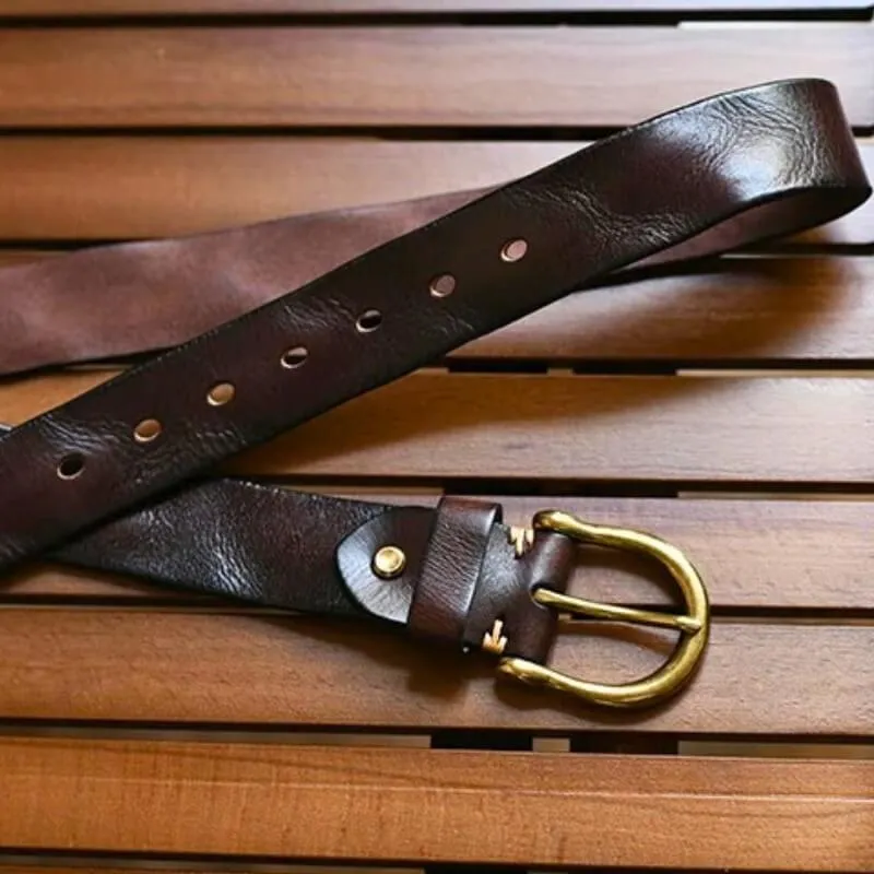 Heritage Horseshoe Leather Belt