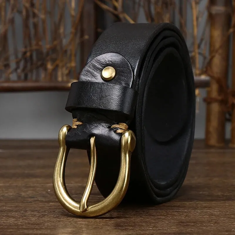 Heritage Horseshoe Leather Belt