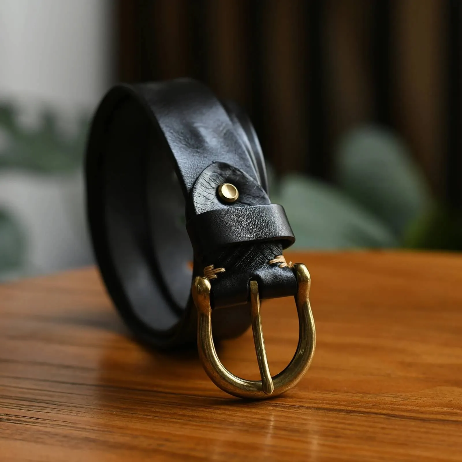 Heritage Horseshoe Leather Belt