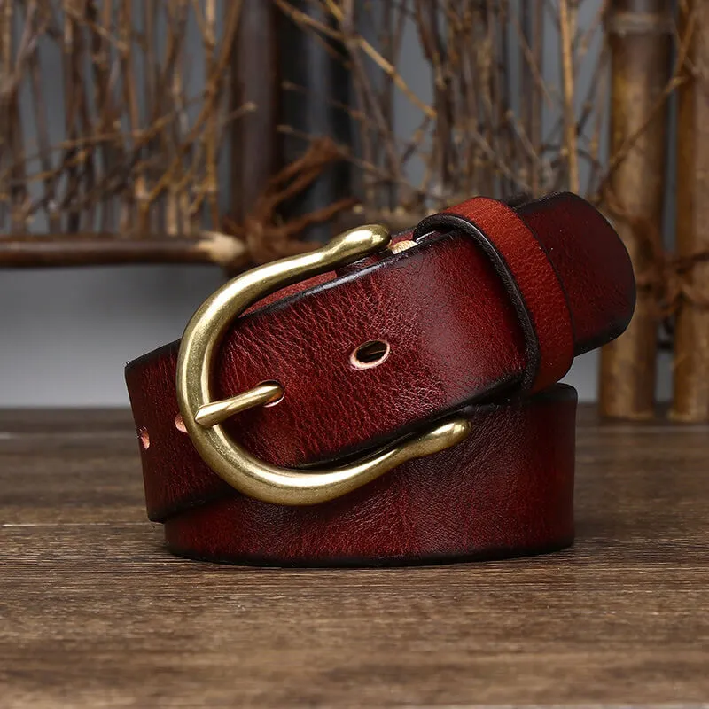 Heritage Horseshoe Leather Belt