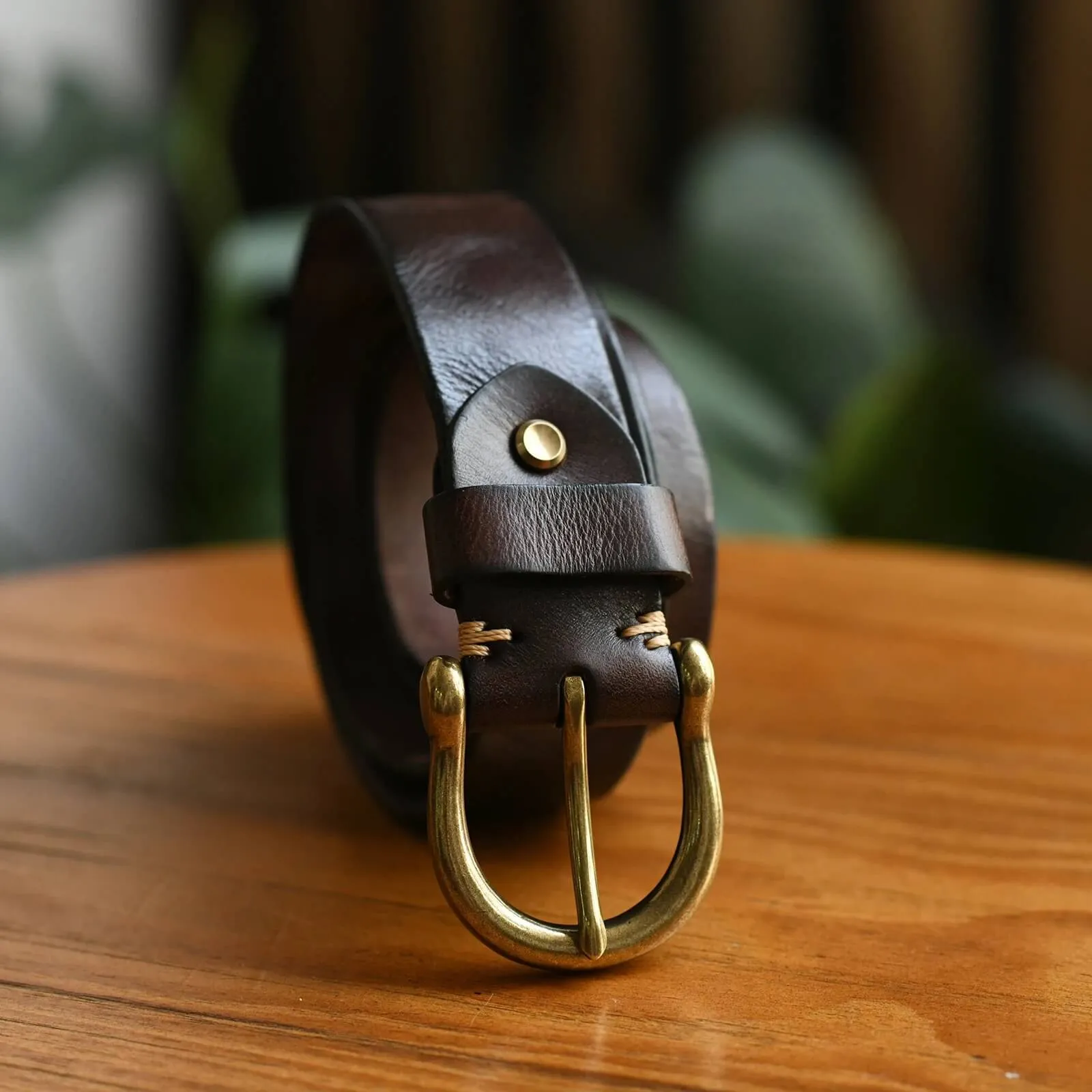 Heritage Horseshoe Leather Belt