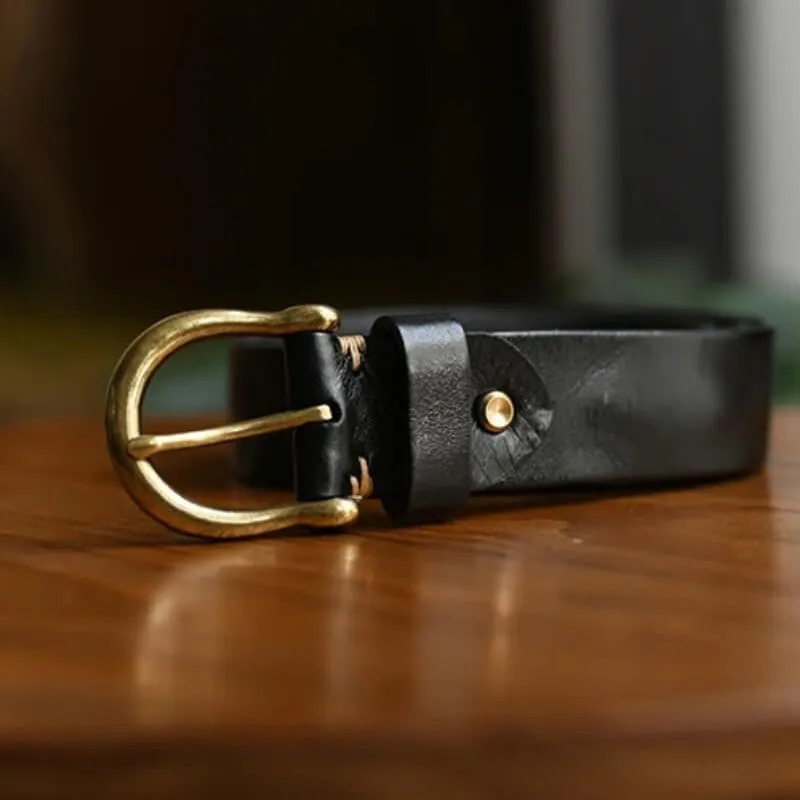 Heritage Horseshoe Leather Belt