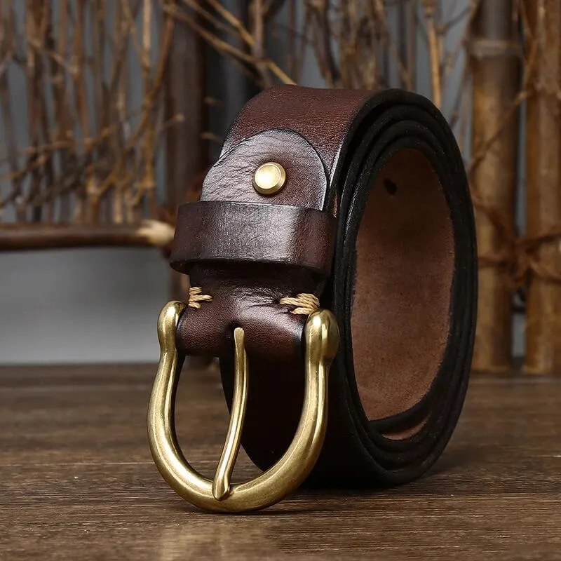 Heritage Horseshoe Leather Belt