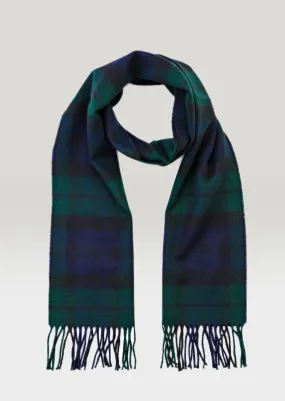 John Hanly Merino Scarf | Blackwatch Tartan