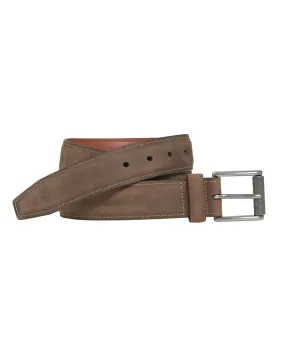 Johnston & Murphy Men's Casual Oiled Leather Belt, Brown