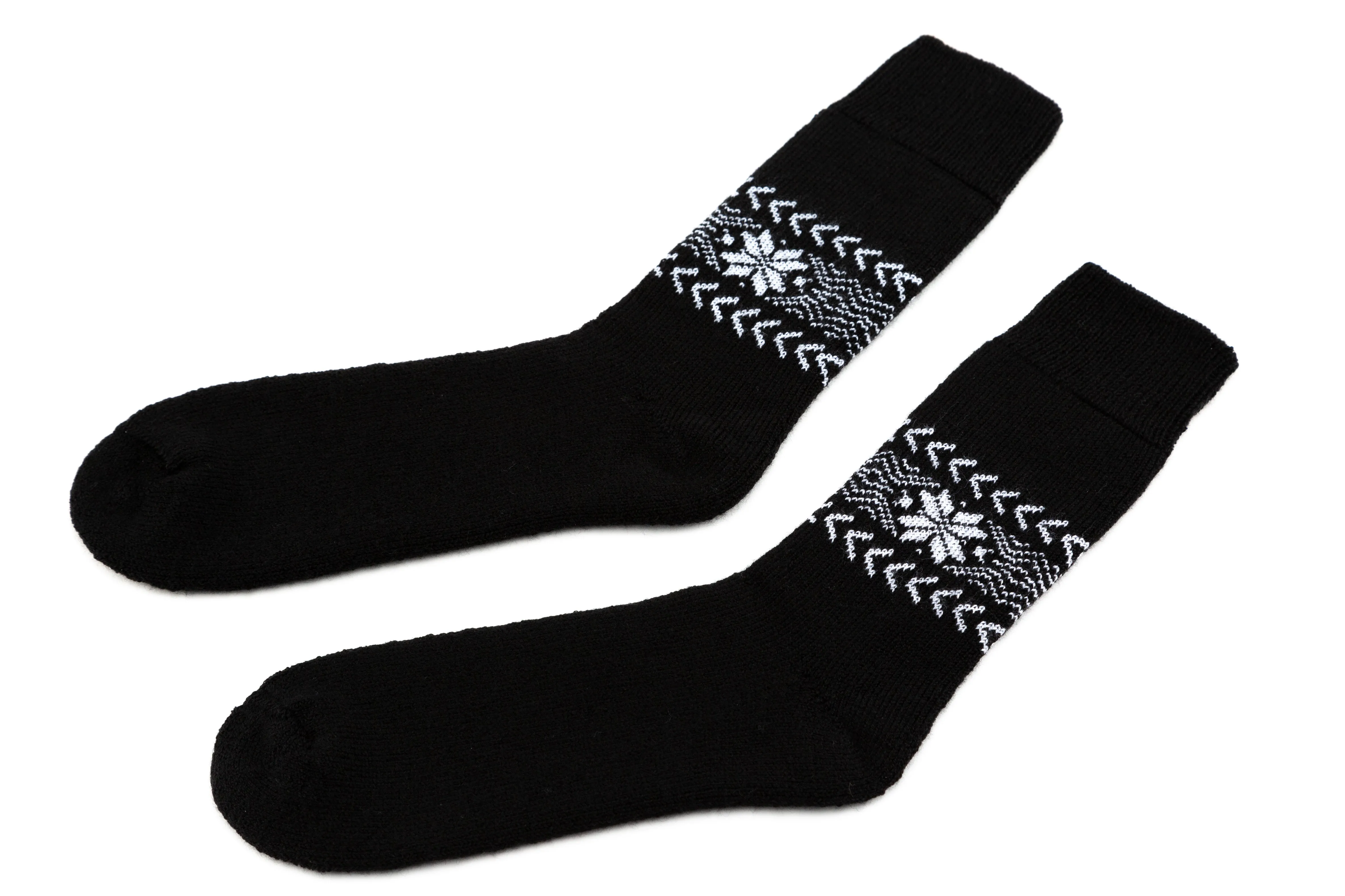 Álafoss Wool Socks w/ Traditional Pattern